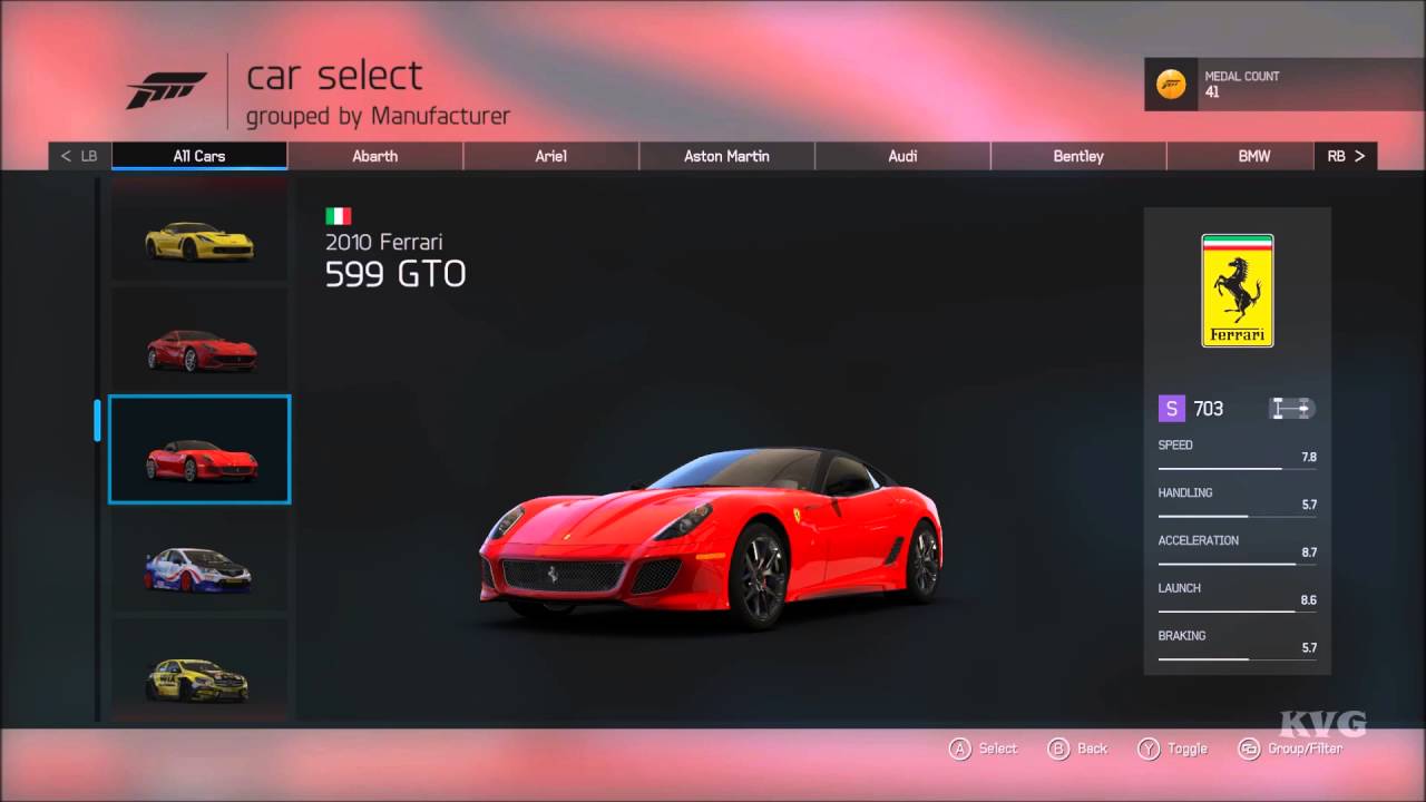 Forza Motorsport 6 Car List